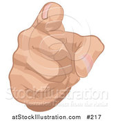 Vector Illustration of a Human Hand Pointing the Blame by AtStockIllustration