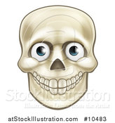 Vector Illustration of a Human Skull with Eyeballs by AtStockIllustration