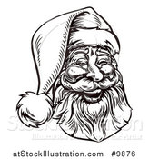 Vector Illustration of a Jolly Santa Claus Face by AtStockIllustration