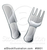 Vector Illustration of a Knife and Fork by AtStockIllustration