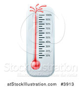 Vector Illustration of a Liquid Bursting from a Thermometer by AtStockIllustration