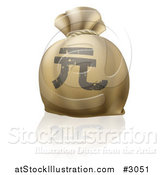 Vector Illustration of a Money Bag Sack with a Chinese Yuan Renminbi Currency Symbol by AtStockIllustration