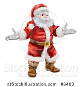 Vector Illustration of a Presenting Santa Claus by AtStockIllustration