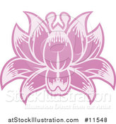 Vector Illustration of a Purple Blooming Flower by AtStockIllustration