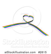 Vector Illustration of a Rainbow Ribbon Forming a Heart by AtStockIllustration