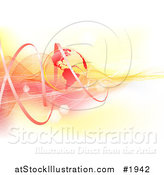 Vector Illustration of a Red and Yellow Global Communications Background by AtStockIllustration