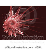 Vector Illustration of a Red Fractal by AtStockIllustration