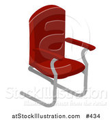 Vector Illustration of a Red Office Chair by AtStockIllustration