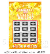 Vector Illustration of a Scratch and Win Lottery Ticket by AtStockIllustration