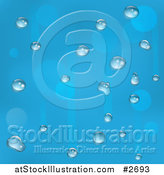 Vector Illustration of a Seamless Blue Background of Water Drops and Streaks by AtStockIllustration