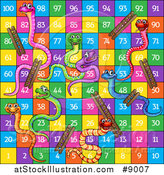 Vector Illustration of a Snakes and Ladders Board Game by AtStockIllustration