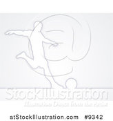 Vector Illustration of a Soccer Football Player About to Kick the Ball by AtStockIllustration