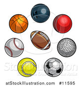 Vector Illustration of a Sports Balls by AtStockIllustration