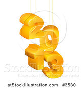 Vector Illustration of a Suspended 3d 2013 New Year Numbers by AtStockIllustration