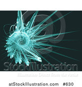 Vector Illustration of a Turquoise Fractal by AtStockIllustration