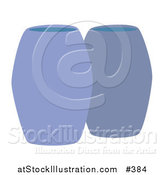 Vector Illustration of a Two Blue Vases by AtStockIllustration