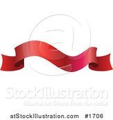 Vector Illustration of a Waving Red Ribbon Banner by AtStockIllustration