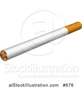 Vector Illustration of a Whole Cigarette by AtStockIllustration