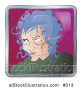 Vector Illustration of a Woman with Graying Hair by AtStockIllustration