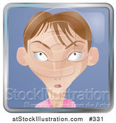 Vector Illustration of a Woman with Short Hair by AtStockIllustration