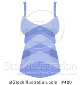 Vector Illustration of a Woman's Blue Striped Tank Top Shirt by AtStockIllustration