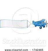 Vector Illustration of Airplane Pulling Banner Character by AtStockIllustration