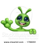 Vector Illustration of Alien Cute Little Green Guy Martian Mascot by AtStockIllustration