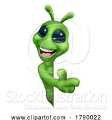 Vector Illustration of Alien Cute Little Green Guy Martian Mascot by AtStockIllustration