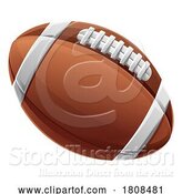 Vector Illustration of American Football Ball Sports Icon by AtStockIllustration