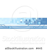 Vector Illustration of an Internet Web Banner with Blue Bubbles and Tiles by AtStockIllustration