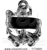 Vector Illustration of Anchor from Boat or Ship Tattoo Drawing by AtStockIllustration