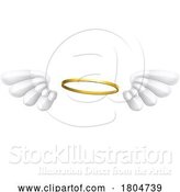 Vector Illustration of Angel Halo and Wings by AtStockIllustration