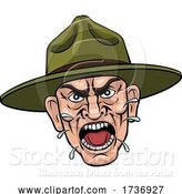 Vector Illustration of Angry Army Bootcamp Drill Sergeant by AtStockIllustration