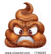 Vector Illustration of Angry Mad Dislike Hating Poop Poo Emoticon Emoji by AtStockIllustration