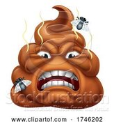Vector Illustration of Angry Mad Dislike Hating Poop Poo Emoticon Emoji by AtStockIllustration