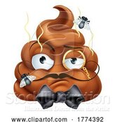 Vector Illustration of Arrogant Posh Snooty Poop Poo Emoticon Emoji Icon by AtStockIllustration