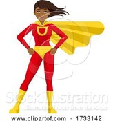 Vector Illustration of Asian Superhero Lady by AtStockIllustration