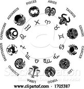 Vector Illustration of Astrological Zodiac Horoscope Star Signs Symbols by AtStockIllustration