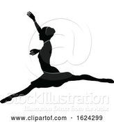 Vector Illustration of Ballet Dancer Dancing Silhouette by AtStockIllustration