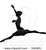 Vector Illustration of Ballet Dancer Dancing Silhouette by AtStockIllustration