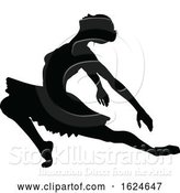 Vector Illustration of Ballet Dancer Dancing Silhouette by AtStockIllustration