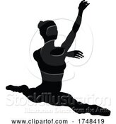 Vector Illustration of Ballet Dancer Dancing Silhouette by AtStockIllustration