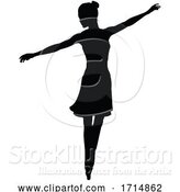 Vector Illustration of Ballet Dancer Silhouette by AtStockIllustration