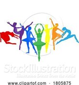 Vector Illustration of Ballet Dancer Silhouette Dancers Poses Silhouettes by AtStockIllustration