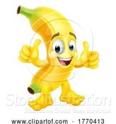 Vector Illustration of Banana Fruit Character Emoji Mascot by AtStockIllustration