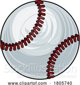 Vector Illustration of Baseball Ball Sports Icon Illustration by AtStockIllustration