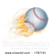 Vector Illustration of Baseball Ball with Flame or Fire Concept by AtStockIllustration