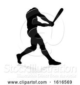 Vector Illustration of Baseball Player Silhouette by AtStockIllustration