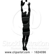 Vector Illustration of Baseball Player Silhouette by AtStockIllustration