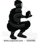 Vector Illustration of Baseball Player Silhouette by AtStockIllustration